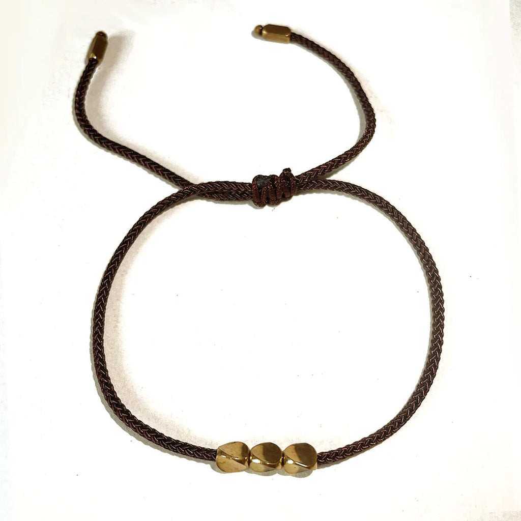 Spiritual Abacus™ Red String Bracelet – Handwoven Wax Cord Friendship & Mindfulness Jewelry