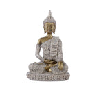 🪷 Spiritual Abacus Sandstone Buddha Statue Small Sitting Buddha Resin Sculpture