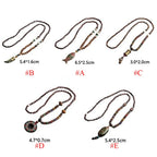 📿Spiritual Abacus Ethnic Necklace – Nepal Buddhist Jewelry - Handmade Wooden Beads • Spiritual Long Necklace