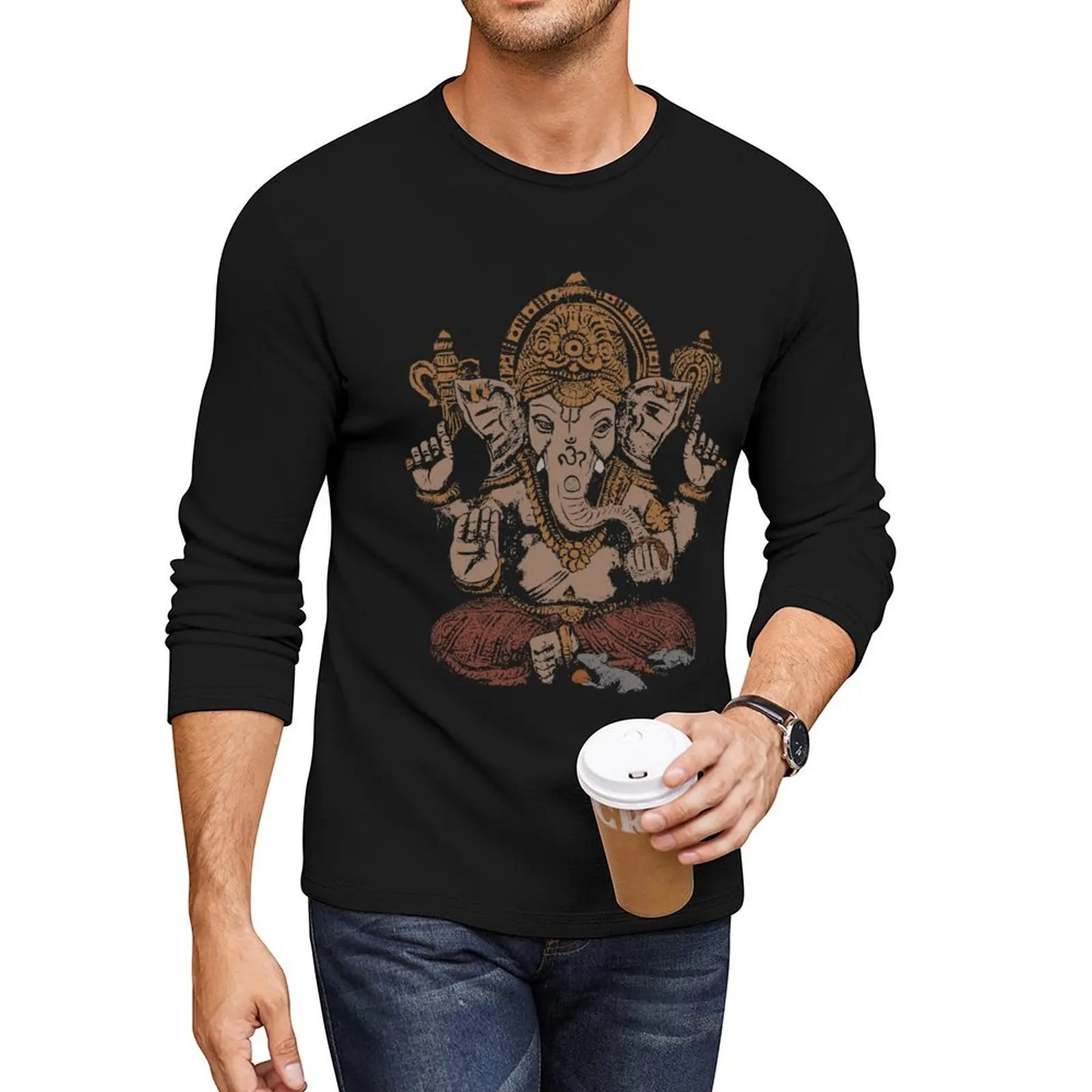 Spiritual Abacus™ Ganesha 3D Oversized T-Shirt – Unisex Aesthetic Streetwear Graphic Tee