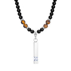 🗡️ Spiritual Abacus Tibetan Phurba Kilaya Necklace Tiger’s Eye & Lava Stone Necklace