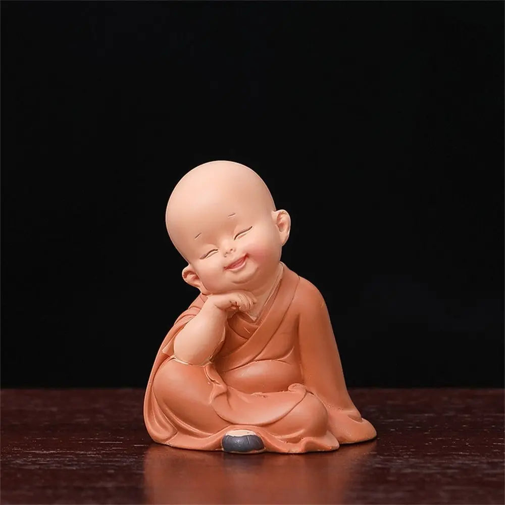 Spiritual Abacus™ Mini Buddha Monk Figurine – Peaceful Desk & Car Ornament for Mindful Home Décor