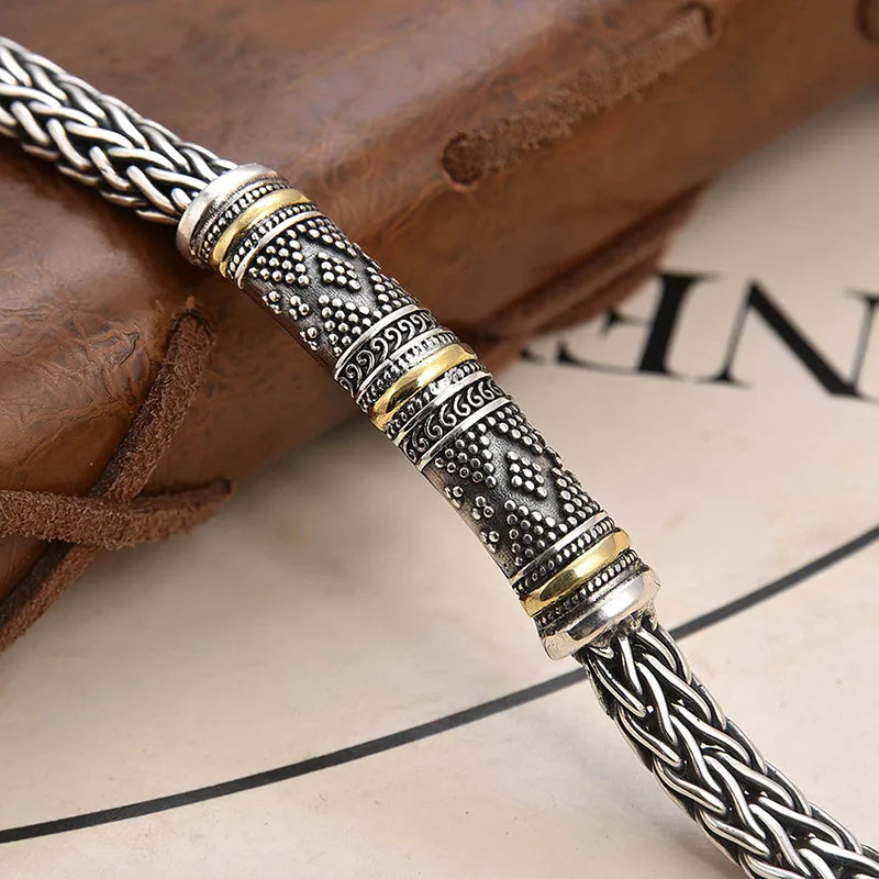 Spiritual Abacus™ Braided Keel Chain Bracelet – Vintage Link Men’s Bracelet, Trendy Hip-Hop Style Gift