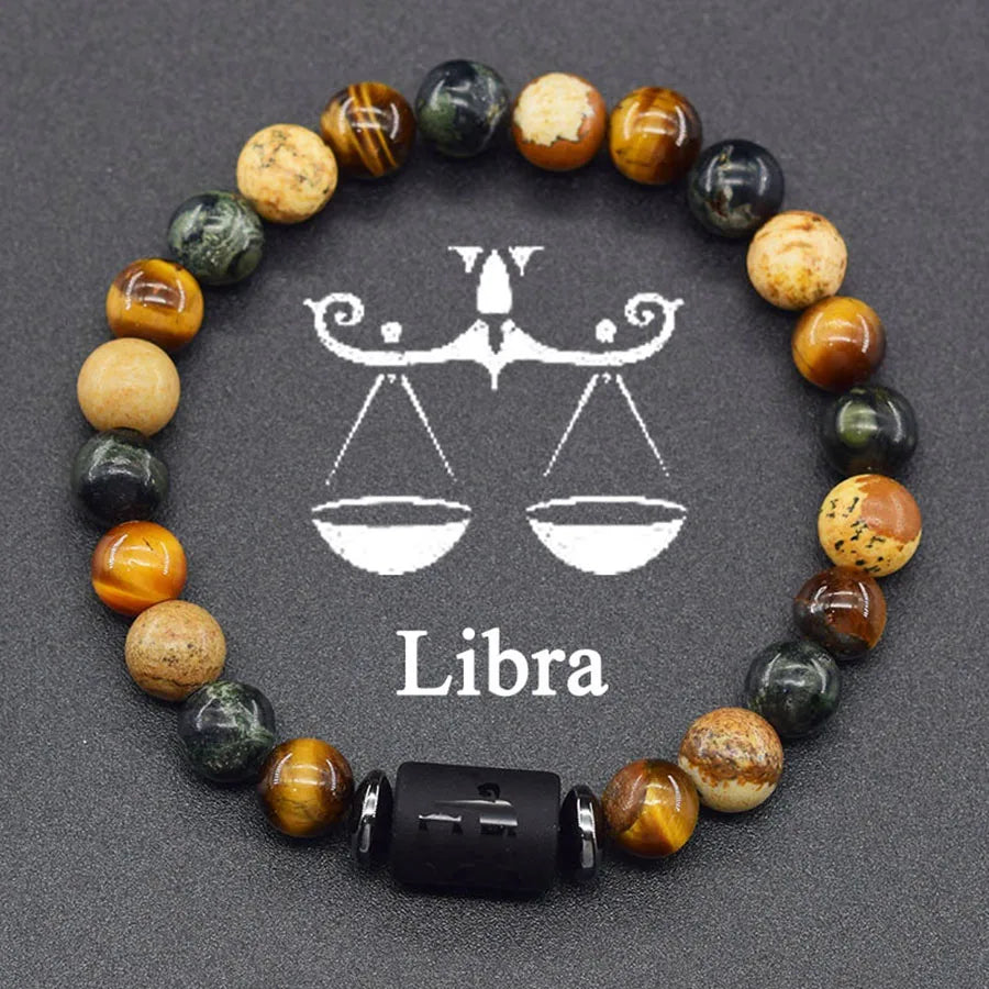 ♈♎ Spiritual Abacus™ Zodiac Constellation Bracelet – Adjustable Astrology Charm Jewelry for Men & Women (12 Star Signs)