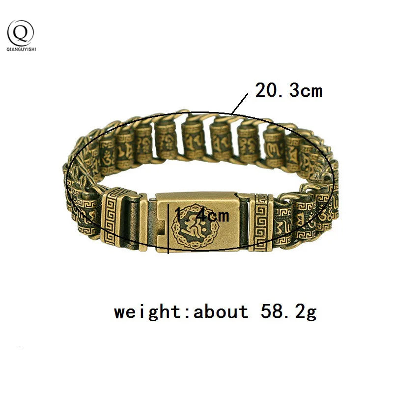 🕉️ Spiritual Abacus Brass Cuff Bracelet Vintage Copper & Brass Bangle – Handcrafted Spiritual Jewelry for Men & Women