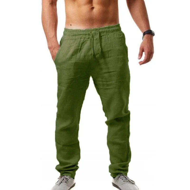Men’s Cotton & Hemp Linen Straight-Leg Pants
Breathable • Comfortable • Casual Home & Streetwear Trousers for Spring & Summer