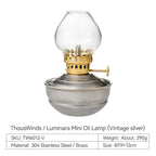 🏕️ ThousWinds Luminara Mini Oil Lamp – Windproof Retro Camping Lantern | 20h Long-Lasting Portable Outdoor Light