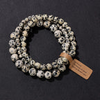 🎀 Spiritual Abacus Pink Zebra & Mixed Natural Stone Bracelet Set 4mm–8mm Beads