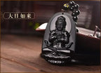 Spiritual Abacus™ Black Obsidian Buddha Pendant Necklace