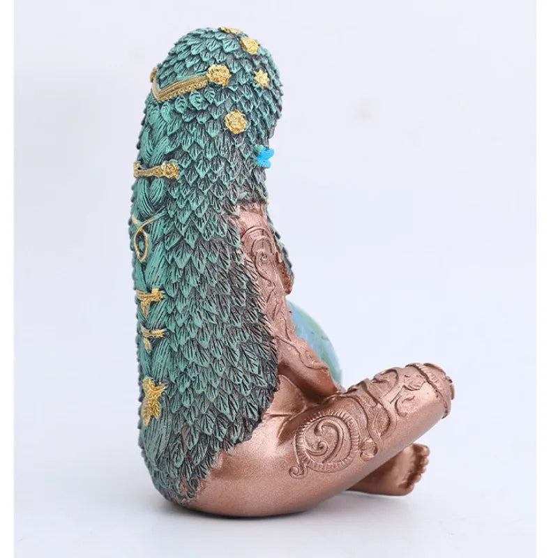 🌍 Spiritual Abacus – Earth Mother Gaia Statue | Goddess Resin Sculpture for Mother's Day, Altar Decor & Spiritual Gifts