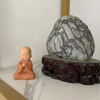 Spiritual Abacus™ Cute Small Monk Figurines – Mini Resin Buddha Statues for Desk, Home, or Car Décor