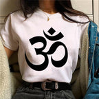Spiritual Abacus™ OM Graphic Women’s T-Shirt – Y2K Japanese-Inspired Summer Streetwear Tee
