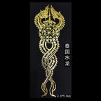 Spiritual Abacus™ Thai Nine-Tailed Red Fox & Lotus Gold Mask Buddha Metal Phone Sticker