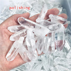 Spiritual Abacus™ Natural Clear Quartz Crystal Point – Polished Raw Mineral Wand for Home & Meditation Décor