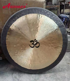 Spiritual Abacus™ Professional Bronze OM Chau Gong – 16"–36" Sound Healing Gong with Wooden Mallet for Yoga & Meditation