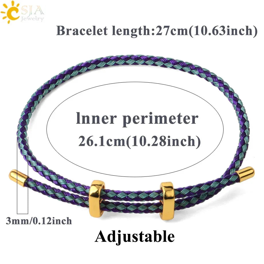 Spiritual Abacus™ Adjustable Braided Rope Couple Bracelets – Red & Black Steel Wire Unisex Jewelry