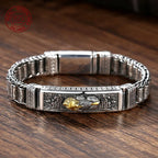 Spiritual Abacus™ S925 Sterling Silver Vintage Bead Bracelet – Handmade Men’s Unique Fashion Jewelry Gift