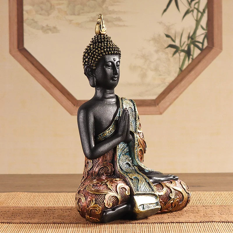 Spiritual Abacus™ Exquisite Sitting Buddha Statue – Elegant Home Décor Sculpture for Living Room, Entrance Hall & Office Serenity