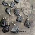 ☄️ Spiritual Abacus – Natural Black Meteorite Necklace