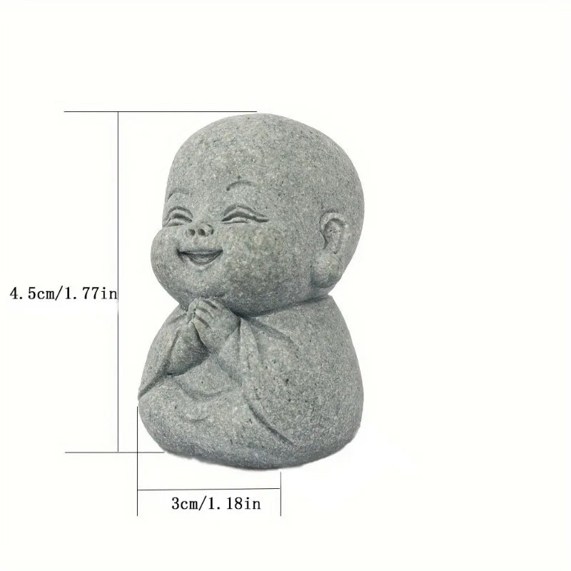 Spiritual Abacus™ Little Buddha Monk Statue – Zen Garden & Meditation Figurine for Home or Aquarium Decor