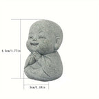 Spiritual Abacus™ Little Buddha Monk Statue – Zen Garden & Meditation Figurine for Home or Aquarium Decor