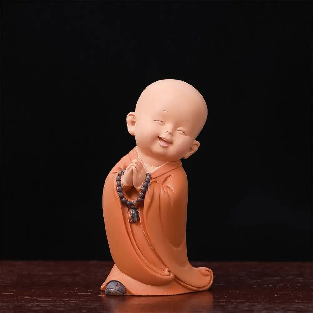Spiritual Abacus™ Mini Buddha Monk Figurine – Peaceful Desk & Car Ornament for Mindful Home Décor