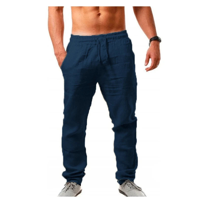 Men’s Cotton & Hemp Linen Straight-Leg Pants
Breathable • Comfortable • Casual Home & Streetwear Trousers for Spring & Summer