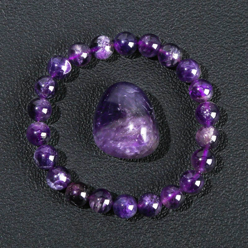 📿 Spiritual Abacus – Natural Stone Bracelet - Lapis Lazuli • Amethyst • Rock Quartz |