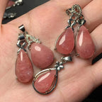💎 Spiritual Abacus – Natural Rhodochrosite Pendant Necklace