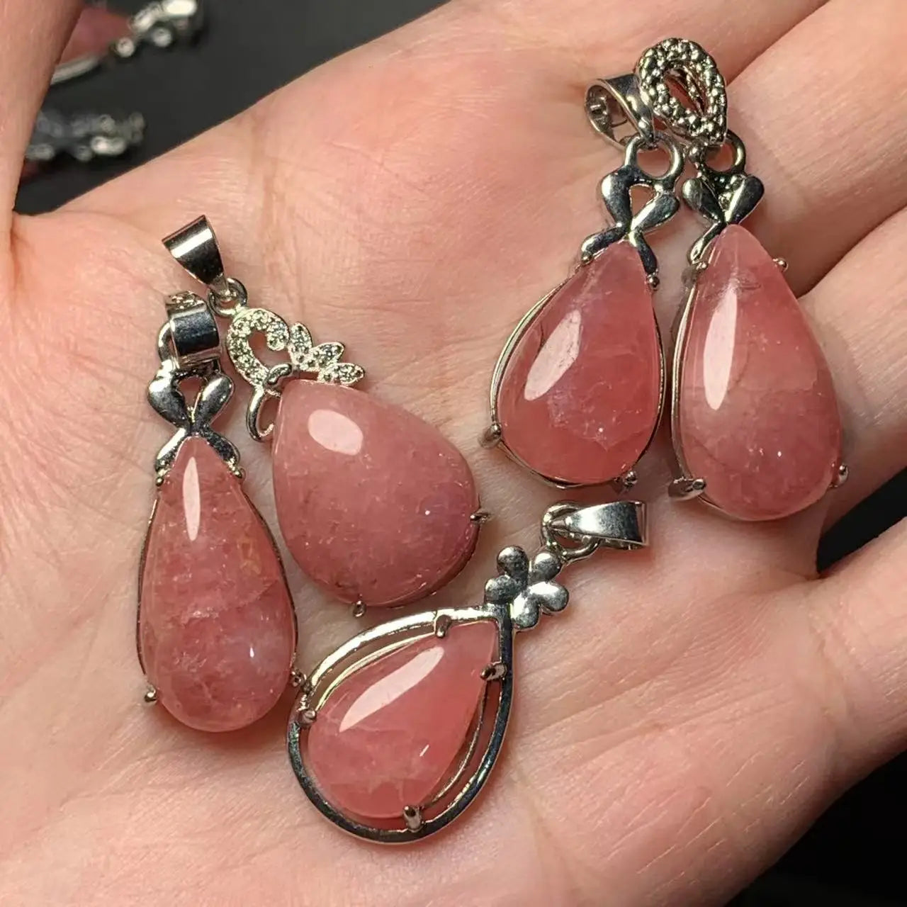 💎 Spiritual Abacus – Natural Rhodochrosite Pendant Necklace
