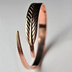 Spiritual Abacus™ Vintage Copper Feather Wing Cuff Bangle – Unisex Punk Style Wrist Jewelry