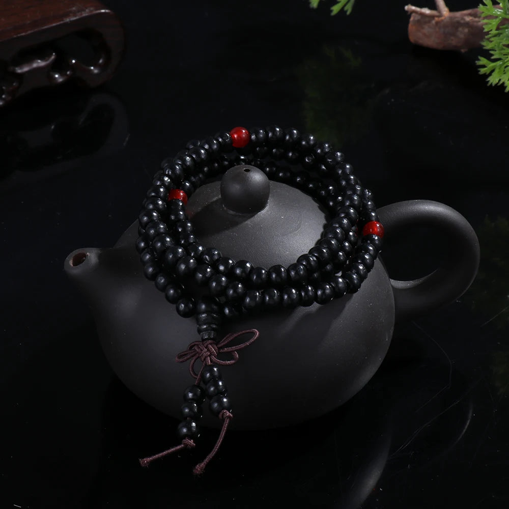 📿 Spiritual Abacus – Sandalwood Buddhist Mala Bracelet - 6mm 108-Bead Buddha Meditation Prayer Bracelet