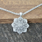 Spiritual Abacus™ Retro OM Lotus Mandala Necklace – Yoga-Inspired Pendant for Women, Spiritual Jewelry Gift