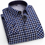 Spiritual Abacus™ Men’s Winter Flannel Shirt – Thickened Plaid Fleece Long Sleeve Casual Shirt
