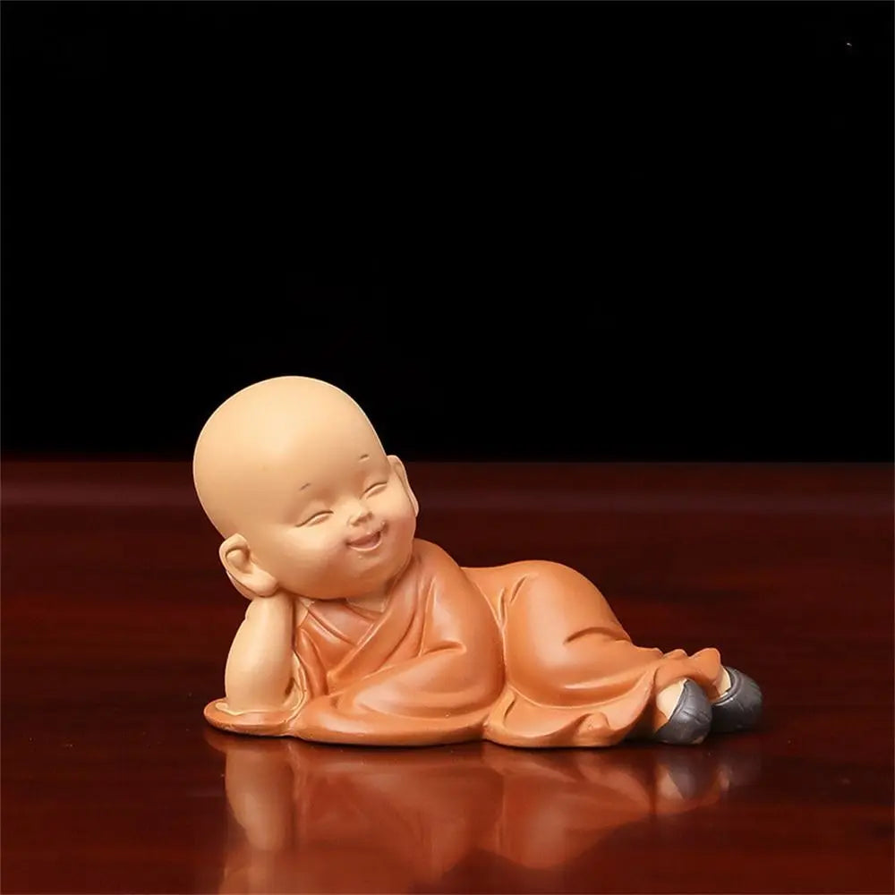 Spiritual Abacus™ Mini Buddha Monk Figurine – Peaceful Desk & Car Ornament for Mindful Home Décor