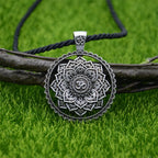 Spiritual Abacus™ Lotus Flower OM Mandala Necklace – Elegant Yoga Pendant for Women, Spiritual Jewelry Gift