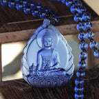 Spiritual Abacus™ Hand-Carved Ice Yellow Crystal Buddha Pendant – Fashion Charm Necklace for Mindfulness & Style