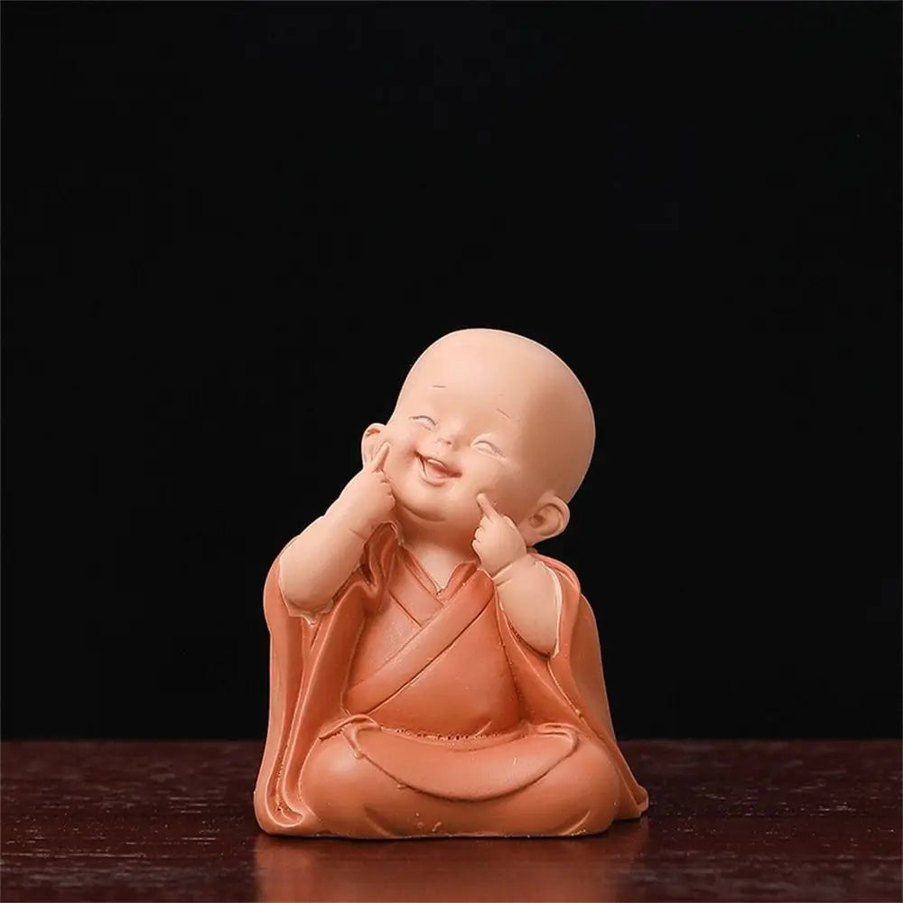 Spiritual Abacus™ Mini Buddha Monk Figurine – Peaceful Desk & Car Ornament for Mindful Home Décor
