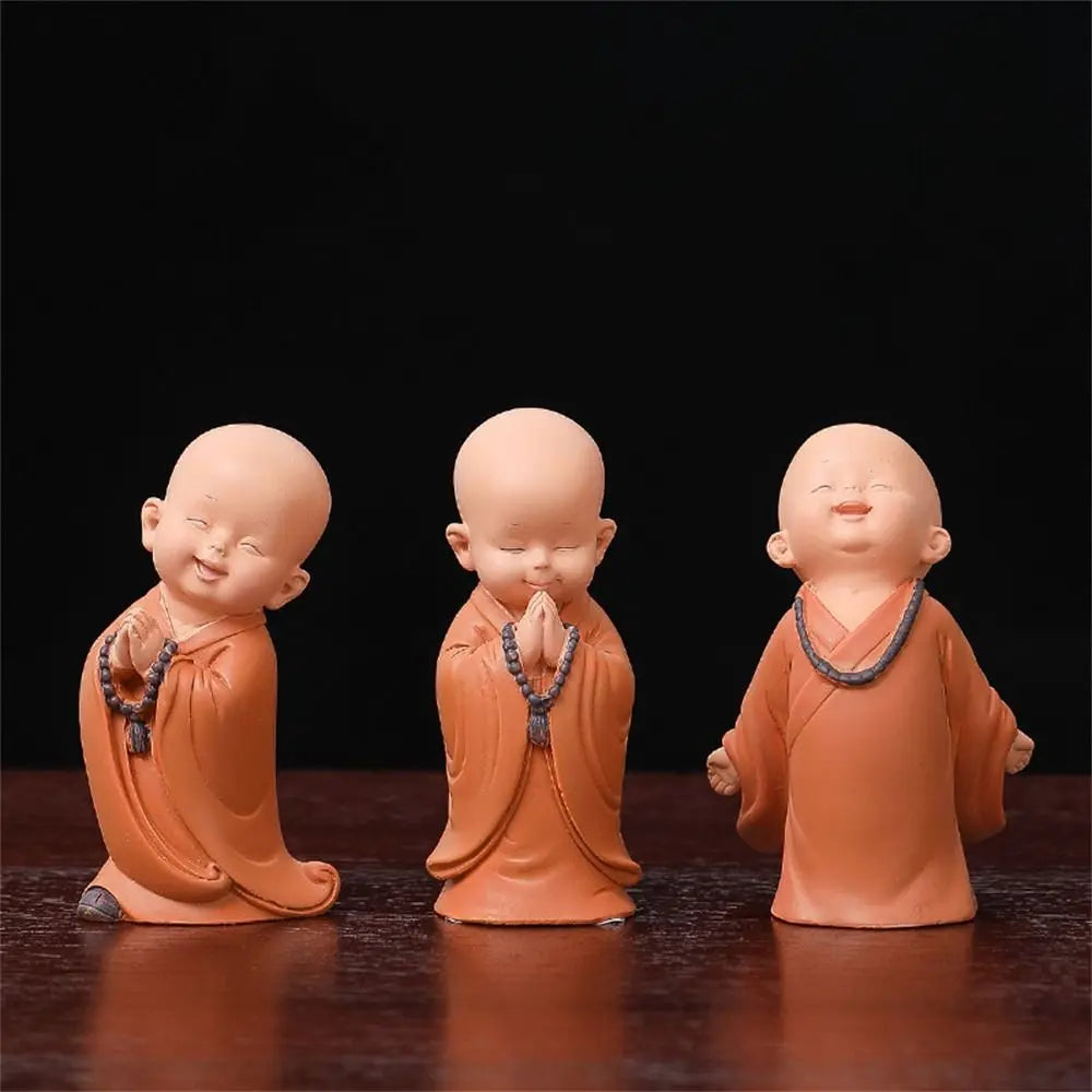 Spiritual Abacus™ Mini Buddha Monk Figurine – Peaceful Desk & Car Ornament for Mindful Home Décor