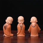 Spiritual Abacus™ Mini Buddha Monk Figurine – Peaceful Desk & Car Ornament for Mindful Home Décor