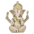 Spiritual Abacus™ Golden Sandstone Ganesha Statue – Hindu-Inspired Elephant Figurine for Peaceful Home & Tabletop Décor