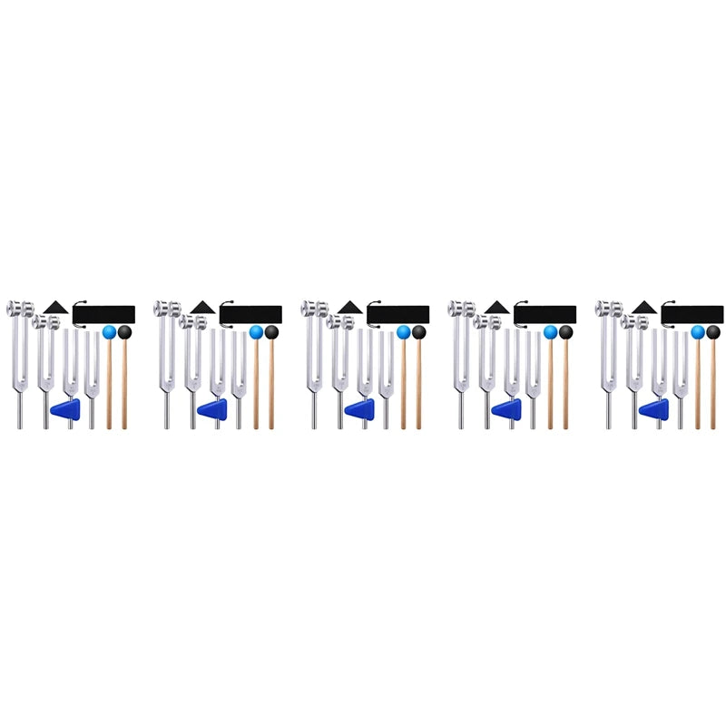 🎶 Spiritual Abacus 4-Pack Tuning Fork Set(128Hz, 256Hz, 512Hz, 528Hz)  Hammer Included