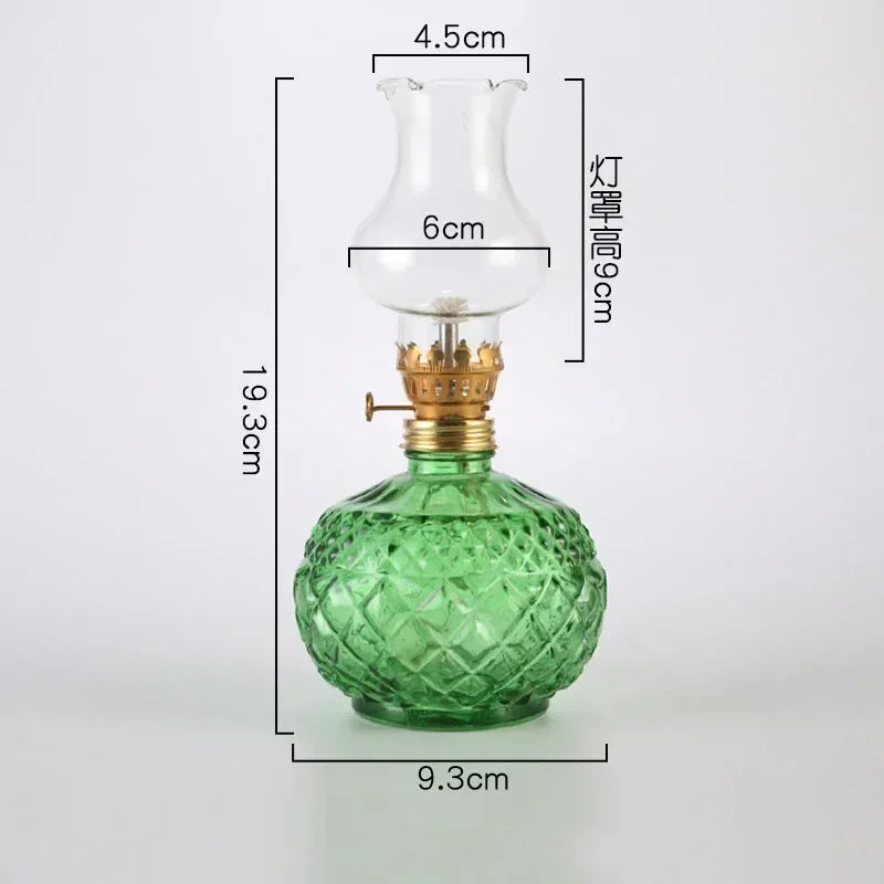 🪔 Classic Chamber Oil Lamp with Wick & Cover – Decorative Hurricane Kerosene Lantern for Indoor & Outdoor Use