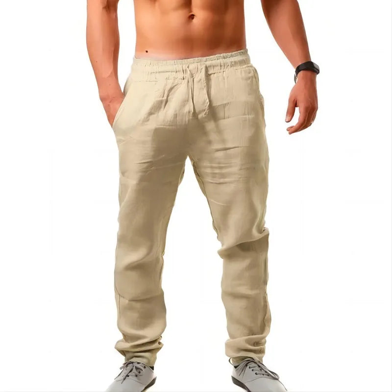 Men’s Cotton & Hemp Linen Straight-Leg Pants
Breathable • Comfortable • Casual Home & Streetwear Trousers for Spring & Summer