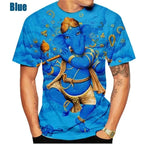 🕉️ Spiritual Abacus God of Wisdom Ganesha 3D T-Shirt – Unisex Hindu Spiritual Streetwear