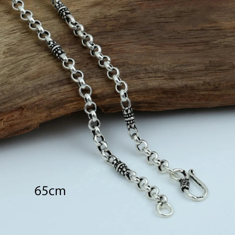 Spiritual Abacus™ 999 Sterling Silver Guanyin & Buddha Mantra Pendant – Lotus Design Retro Amulet Necklace with Six-Word Engraving