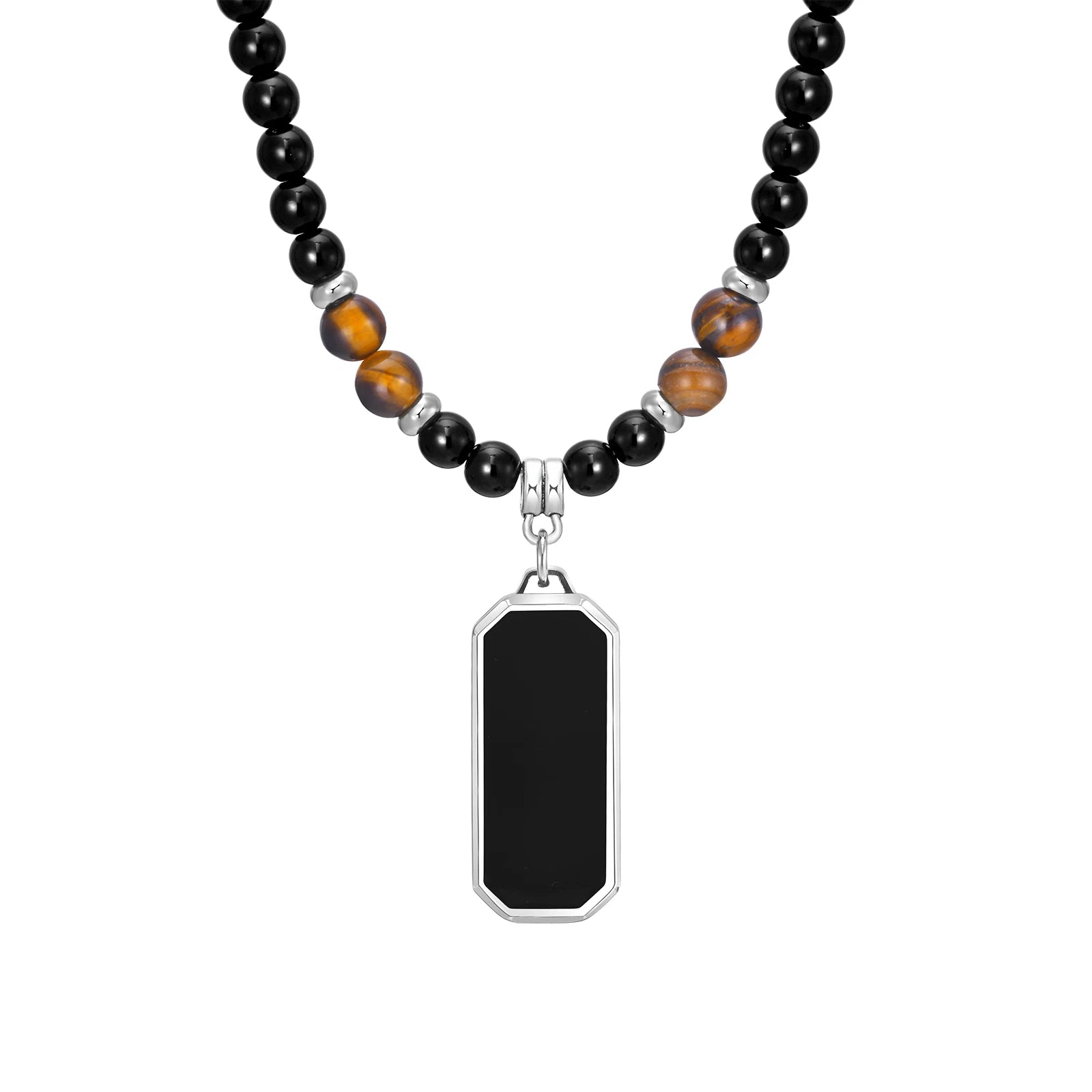 🗡️ Spiritual Abacus Tibetan Phurba Kilaya Necklace Tiger’s Eye & Lava Stone Necklace