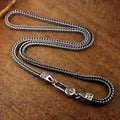 Spiritual Abacus™ Silver Fox Tail Chain Necklace – Retro 5mm Thick Unisex Necklace for Men & Women