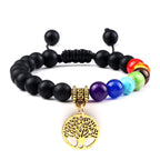 🌈 Spiritual Abacus 7 Chakra Tree of Life Bracelet Natural Stone Reiki Beads