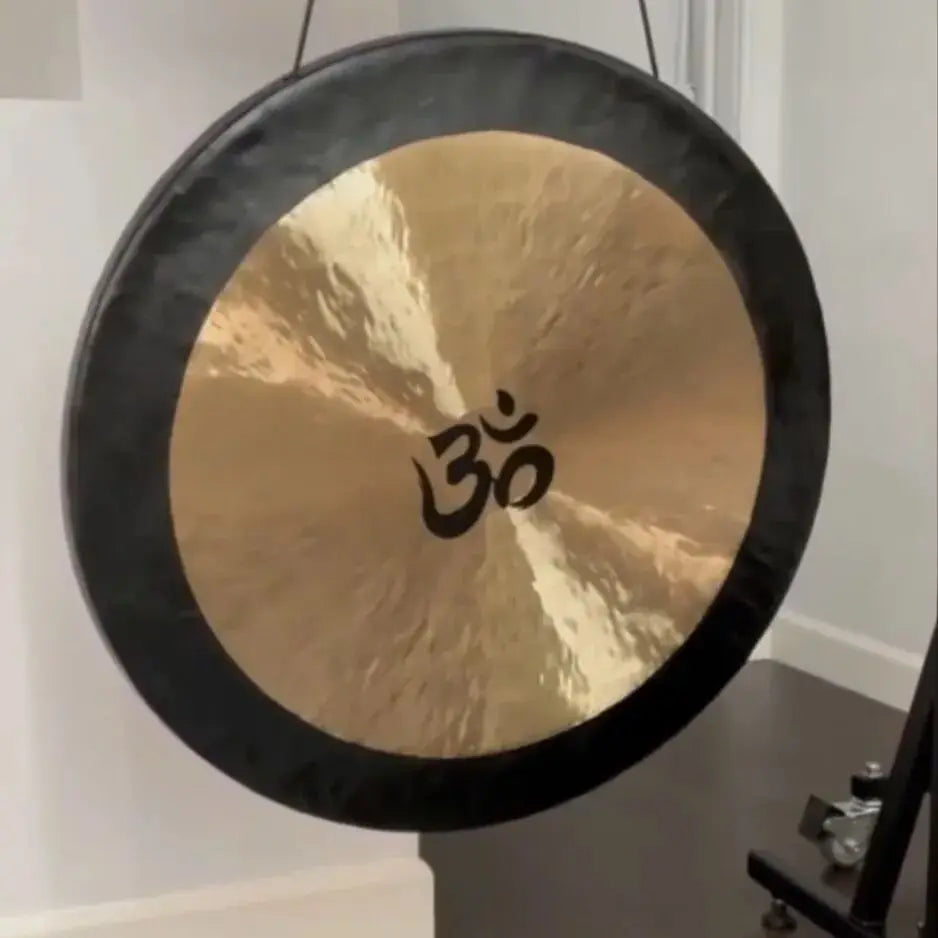Spiritual Abacus™ Professional Bronze OM Chau Gong – 16"–36" Sound Healing Gong with Wooden Mallet for Yoga & Meditation